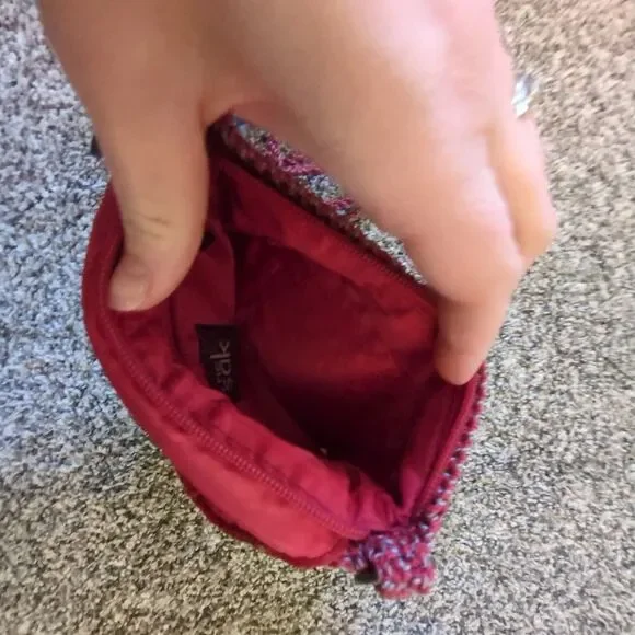 The Sak Crocheted Riviera Hobo Red Bohemian Stripe Shoulder Bag - Picture 6 of 8